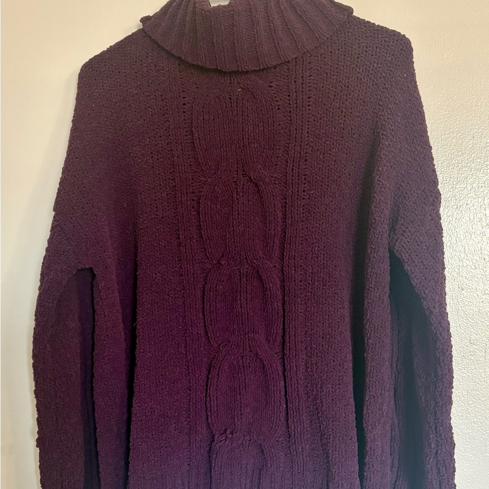 Cozy Purple Turtleneck Sweater